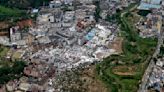 Aerial photos reveal path of devastation after five killed in tornado in China