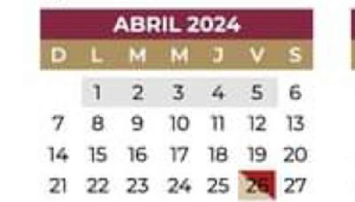 Calendario abril 2024 con días festivos en México: puentes y feriados