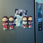 冰箱貼3d立體創意球星足球梅西c羅阿根廷文創模型洞洞板裝飾