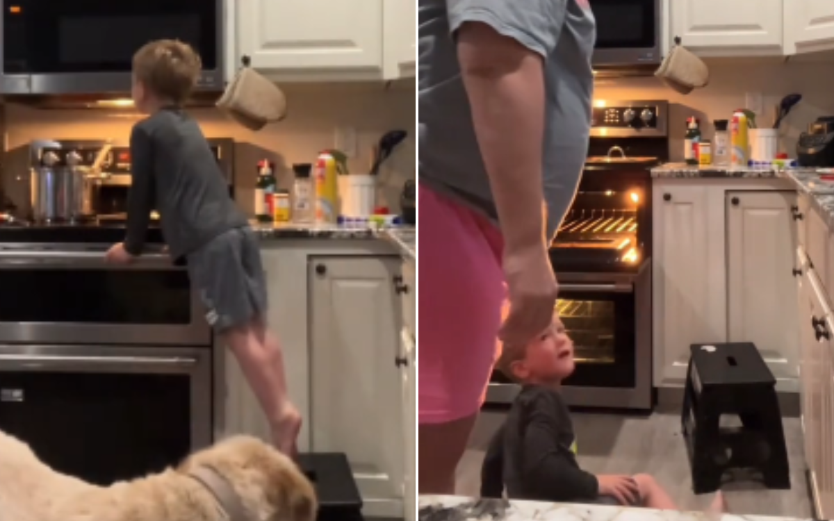 Midwestern mom's three important words when young son falls off stove