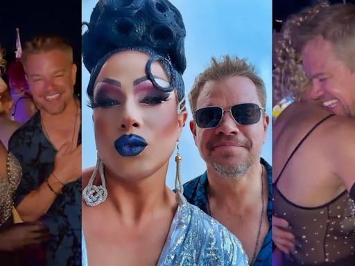 Matt Damon went to a drag show & turned up the party with the queens