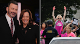 Kamala Harris appearance on Jimmy Kimmel show disrupted by anti-Israel protesters calling her a murderer