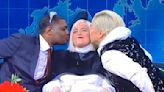 SNL's Aidy Bryant Gets Kissed Goodbye in Weekend Update Segment — Watch