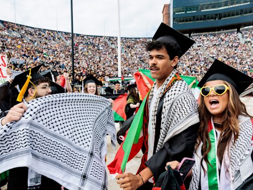 University of Michigan graduates celebrate spring commencement amid protests