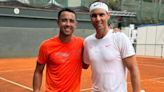 Hugo Dellien vive un momento épico junto a Rafael Nadal en una sesión de entrenamiento