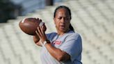 Des Moines East's Renate Rice makes history as first female football coach in the school district