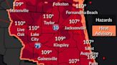 Another Heat Advisory in effect for our area, with ‘feels like’ temperatures reaching 110 degrees