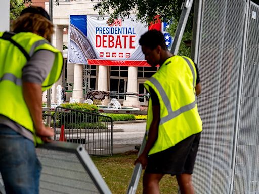 CNN braces for debate protests with huge fences outside studio