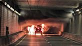 Vehicles catch fire inside Big Dig tunnel ramp in Boston