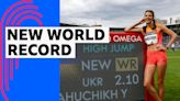 Ukraine's Mahuchikh breaks 37-year-old high jump world record