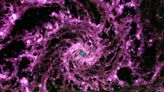 Telescopio espacial James Webb revela casualmente un aterrador remolino galáctico púrpura en nuestro universo