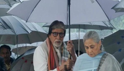 Amitabh Bachchan Holds Umbrella For Jaya Bachchan In Mumbai Rain, Voices Concern For Flood-Affected Citizens