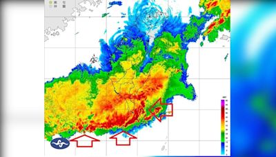 最強對流從近海通過！繞山運動加劇南台降雨 鄭明典：不是巧合