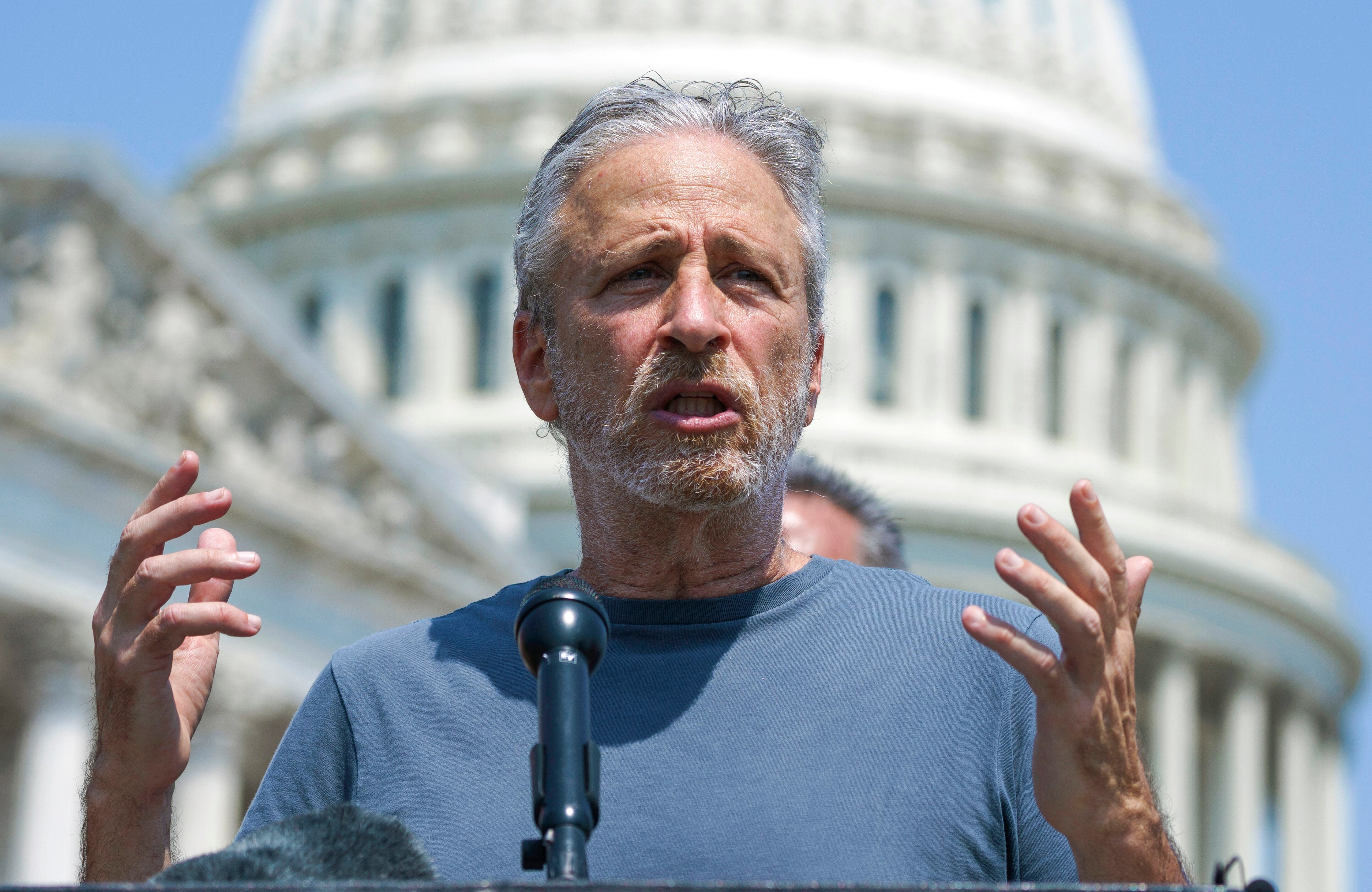 Jon Stewart pushes VA to help veterans sickened after uranium exposure