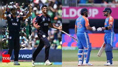 ... Netravalkar & Nosthush Kenjige vs Rohit Sharma & Virat Kohli in New York | Cricket News - Times of India