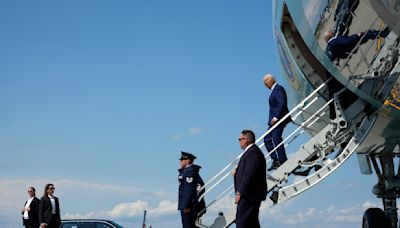 The Latest: Biden returns to the campaign trail following high-stakes news conference