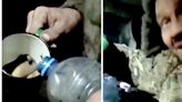 Russian troops guzzle dirty puddle water amidst supply shortages — video