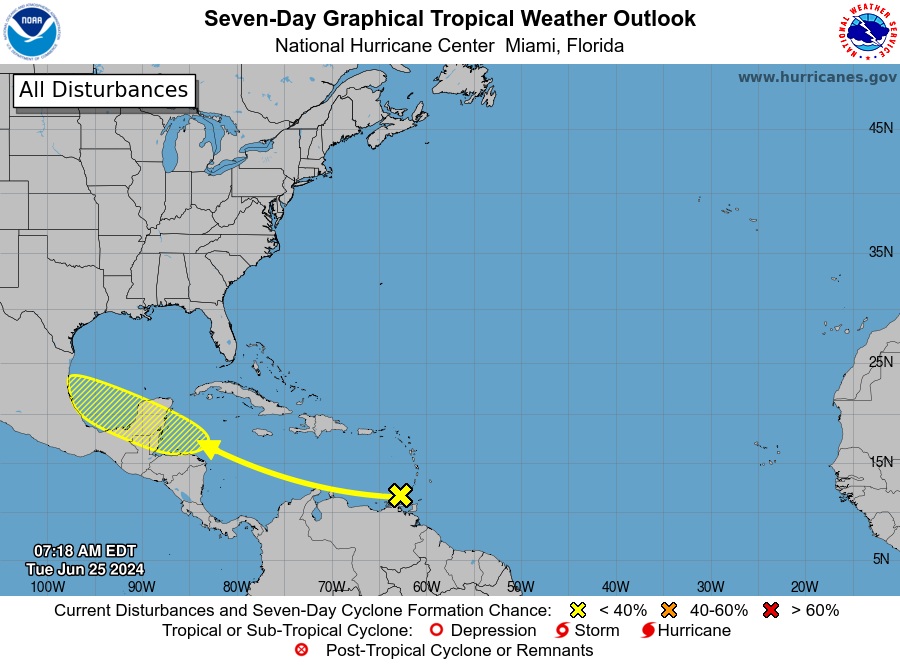 National Hurricane Center keeping eye on disturbance nearing Caribbean, 3 tropical waves