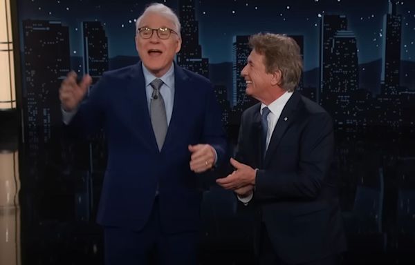 Watch Steve Martin crash Martin Short's 'Jimmy Kimmel Live' monologue