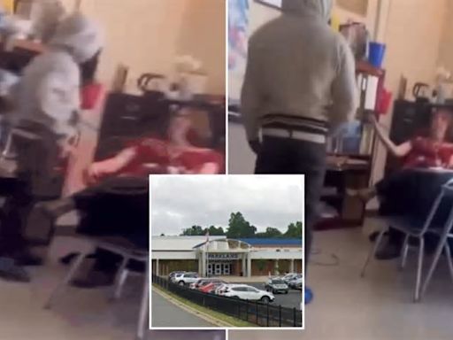 North Carolina HS student charged after slapping female teacher in profanity-filled classroom tantrum in front of laughing classmates