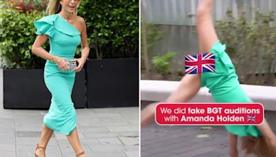 Britain's Got Talent star Amanda Holden, 53, accidentally FLASHES fans in dress