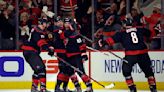 Aho, Martinook cap Hurricanes' late rally to beat the Islanders for a 2-0 playoff series lead