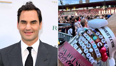 Roger Federer Shows Off His Stack of Friendship Bracelets as He Enjoys Taylor Swift's Eras Tour with His Family