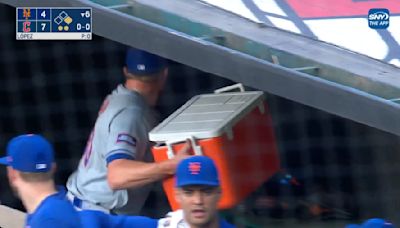 Mets Pitcher Hurls Cooler in Dugout Meltdown After Struggling vs. Guardians