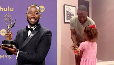 Lamorne Morris' Daughter Lily Jokes She's 'Too Little' to Hold Dad's Emmy Award in Adorable Video: 'It's Heavy!'