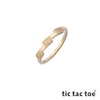 tic tac toe 白鋼戒指 玫瑰金鋯石戒指 TO-X20897