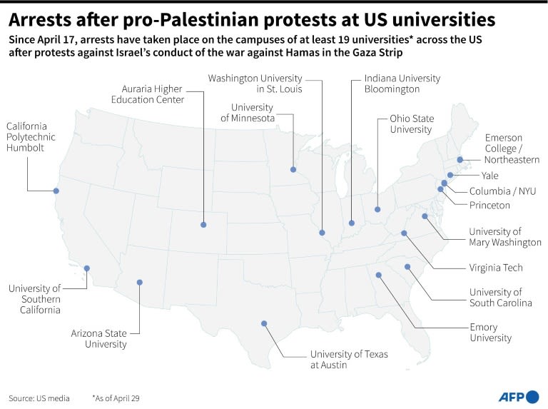Clashes at UCLA pro-Palestinian protests in US campus unrest