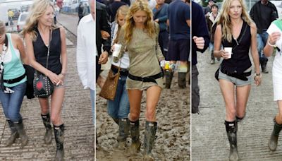 Glastonbury Festival fashion history: Remember when Kate Moss wore rain boots?