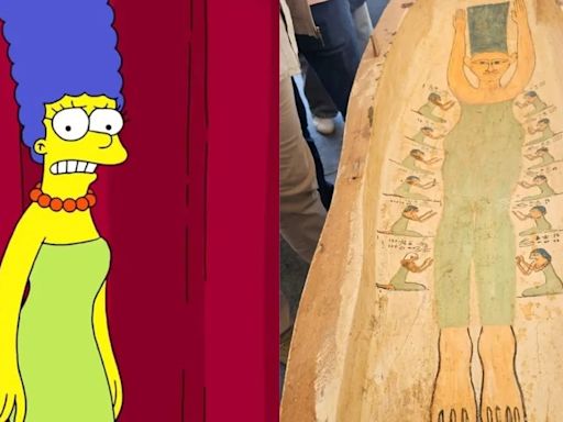 Encontraron un sarcófago egipcio de 3500 años de antigüedad con un grabado parecido a Marge Simpson | Mundo