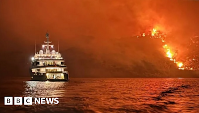 Greece wildfire: Anger after yacht fireworks spark blaze