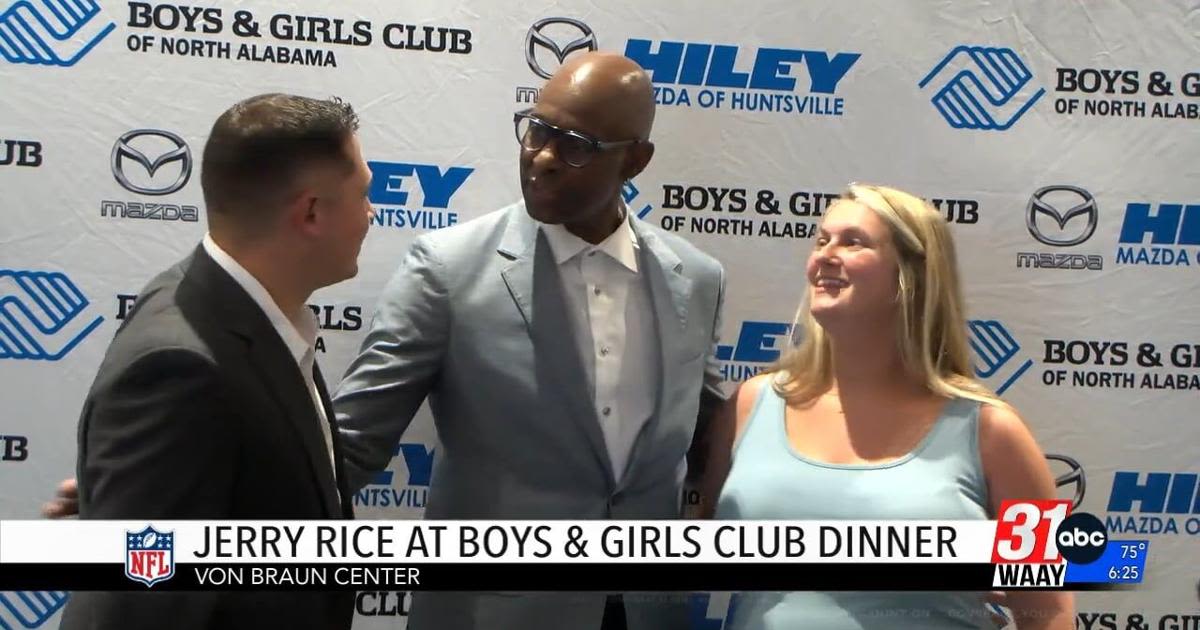 NFL legend Jerry Rice attends Leaders & Legends dinner in Huntsville