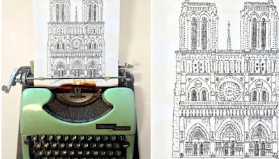 Un joven inglés crea obras de arte con su máquina de escribir