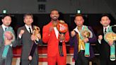 Michael B. Jordan Wears a Tomato Red Shawl Suit in for His Latest ‘Creed’ Premiere in Japan