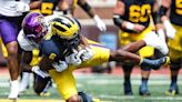 Michigan football's Cornelius Johnson makes circus catch, tipping ball to himself for TD