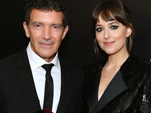 Antonio Banderas and Stepdaughter Dakota Johnson's Reunion Photo Is Fifty Shades of Adorable - E! Online