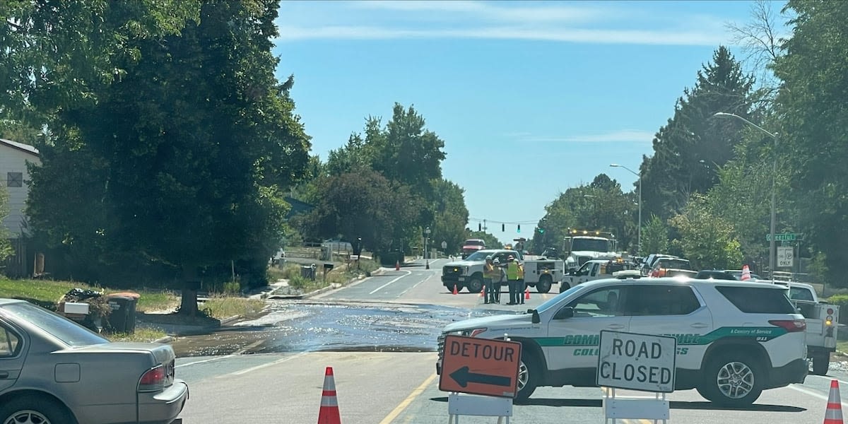 Water main break closes road near Colorado Springs high school