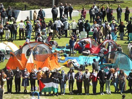 Encampment protest begins at Northeastern University in wake of arrests at Emerson College - The Boston Globe