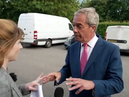 Nigel Farage challenged on Reform UK activist using racist slurs