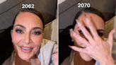 Kim Kardashian Can't Handle Seeing What Happens to Her Face with the Viral TikTok Aging Filter: Watch!