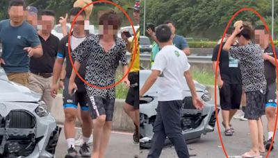 19歲BMW男休息站撞7車 車主背景曝光IG現動「展間看新車」