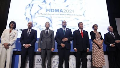 Moriyón y Baragaño verbalizan en la inauguración de la FIDMA el malestar por la financiación a Cataluña y Marlaska se defiende: 'Asturias es prioritaria'