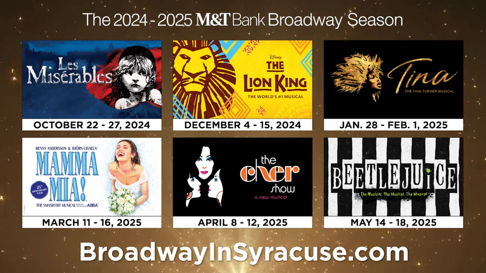 Broadway in Syracuse announces electrifying 2024-2025 lineup featuring 6 new shows