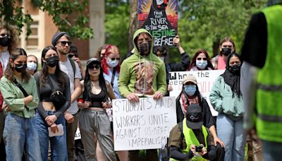 See photos from a May Day and pro-Palestine rally held on OU campus