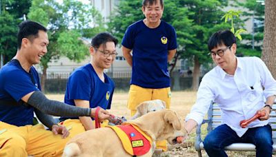 國際搜救犬日 陳其邁慰勉消防局搜救犬隊盼台灣平安