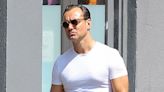 Jude Law Enjoys the Spring Weather While Shopping in New York City