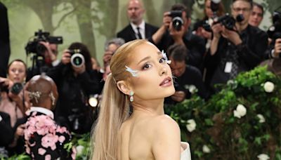 Ariana Grande Just Hit the 2024 Met Gala Red Carpet Looking Positively Ethereal in a Pearl Loewe Dress